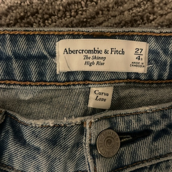 Abercrombie and fitch high rise skinny curve love jeans size 27 Regular - Picture 2 of 3